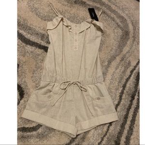 Beige linen romper NWT